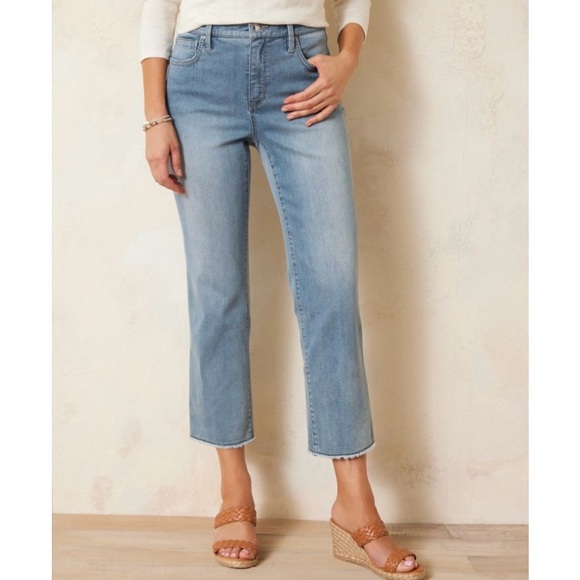 Tommy Bahama Boracay Indigo High-Rise Kick Flare Jeans - Picture 2 of 16